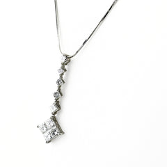 メレダイヤ ネックレス Pt900 Pt850 ダイヤモンド レディース ノンブランドジュエリー 【中古】nbjwl