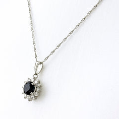 サファイア ネックレス Pt900 Pt850 サファイア レディース ノンブランドジュエリー 【中古】nbjwl