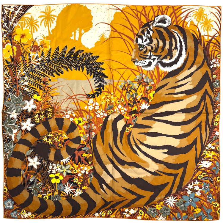 エルメス カレ90 Tyger Tyger スカーフ シルク レディース ブランドバッグ・小物 【中古】brbag