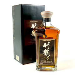 ニッカ 竹鶴 12年 ピュアモルト 角瓶 茶ラベル 660ml 国産ウイスキー 酒 【古酒】liqbb【東京都内限定お届け】
