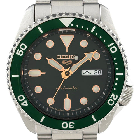 【美品】SEIKO 5 スポーツ 4R36-07G0 SBSA013 グリーン セイコー 5スポーツ SBSA013 4R36-07G0 腕時計 SS 自動巻き グリーン系
