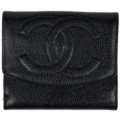 シャネル 二つ折り財布 キャビアスキン レディース ブランドバッグ・小物 【中古】brbag