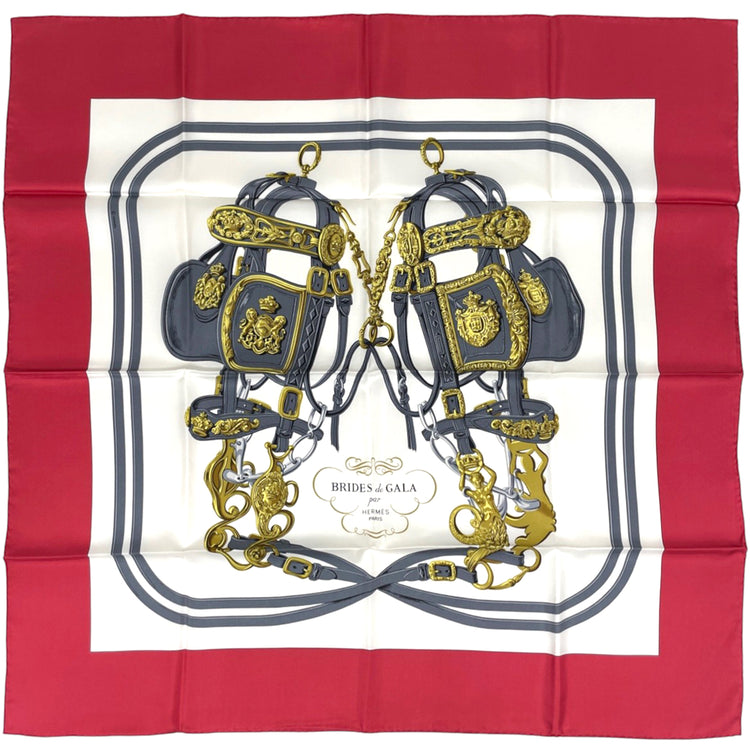 エルメス カレ90 BRIDES de GALA スカーフ シルク レディース ブランドバッグ・小物 【中古】brbag