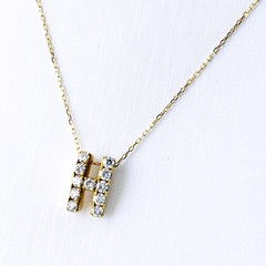 アーカー イニシャル ネックレス 750 ダイヤモンド レディース ブランドジュエリー 【中古】brjwl