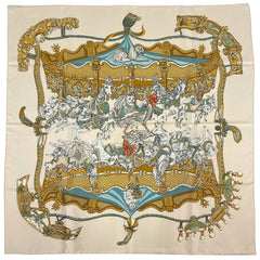 エルメス カレ90 TOURNEZ MANEGE スカーフ シルク レディース ブランドバッグ・小物 【中古】brbag