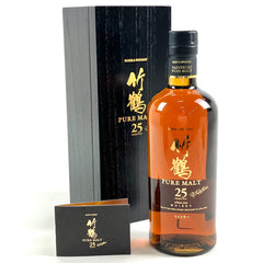 ニッカ 竹鶴 25年 ピュアモルト 700ml 国産ウイスキー 酒 【古酒】liqbb【東京都内限定お届け】
