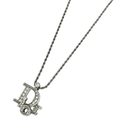クリスチャンディオール ネックレス シルバーメッキ ラインストーン レディース ブランドアクセサリー 【中古】bracc