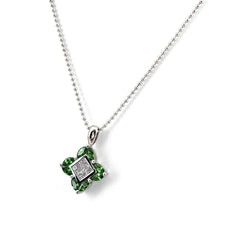 グリーングロッシュラーガーネット ネックレス Pt900 Pt850 グリーングロッシュラーガーネット レディース ノンブランドジュエリー 【中古】nbjwl