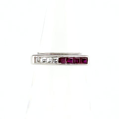ルビー リング 11号 Pt900 ルビー ダイヤモンド レディース ノンブランドジュエリー 【中古】nbjwl