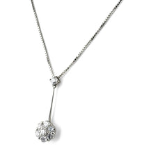 メレダイヤ ネックレス Pt900 Pt850 ダイヤモンド レディース ノンブランドジュエリー 【中古】nbjwl