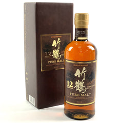ニッカ 竹鶴 12年 ピュアモルト 丸瓶 700ml 国産ウイスキー 酒 【古酒】liqbb【東京都内限定お届け】