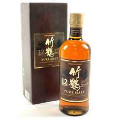 ニッカ 竹鶴 12年 ピュアモルト 丸瓶 700ml 国産ウイスキー 酒 【古酒】liqbb【東京都内限定お届け】
