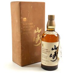 サントリー 山崎 ピュアモルト 旧 向獅子 ベロアケース 760ml 国産ウイスキー 酒 【古酒】liqbb【東京都内限定お届け】