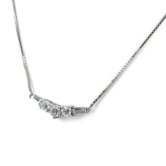 メレダイヤ ネックレス Pt850 ダイヤモンド レディース ノンブランドジュエリー 【中古】nbjwl