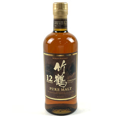 ニッカ 竹鶴 12年 ピュアモルト 丸瓶 700ml 国産ウイスキー 酒 【古酒】liqbb【東京都内限定お届け】
