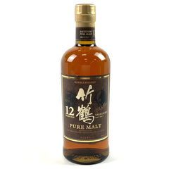 ニッカ 竹鶴 12年 ピュアモルト 丸瓶 700ml 国産ウイスキー 酒 【古酒】liqbb【東京都内限定お届け】