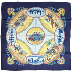 エルメス カレ90 CAVALIERS PEULS スカーフ シルク レディース ブランドバッグ・小物 【中古】brbag