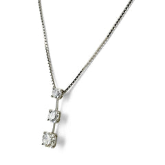 メレダイヤ ネックレス Pt900 Pt850 ダイヤモンド レディース ノンブランドジュエリー 【中古】nbjwl