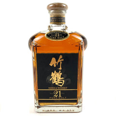 ニッカ 竹鶴 21年 ピュアモルト 角瓶 700ml 国産ウイスキー 酒 【古酒】liqbb【東京都内限定お届け】