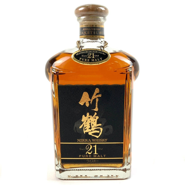 ニッカ 竹鶴 21年 ピュアモルト 角瓶 700ml 国産ウイスキー 酒 【古酒
