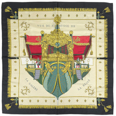 エルメス カレ90 VUE DU CAROSSE DE LA GALERE LA REALE スカーフ シルク レディース ブランドバッグ・小物 【中古】brbag