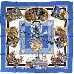 エルメス カレ90 THE ORIGINAL NEW ORLEANS CREOLE JAZZ スカーフ シルク レディース ブランドバッグ・小物 【中古】brbag