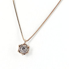 メレダイヤ ネックレス K18 PG ダイヤモンド レディース ノンブランドジュエリー 【中古】nbjwl