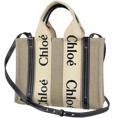 クロエ ウッディ スモール トートバッグ トートバッグ キャンバス レディース ブランドバッグ・小物 【中古】brbag