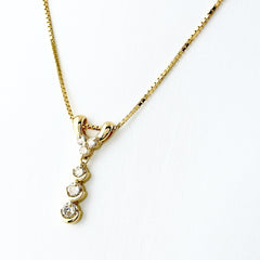 メレダイヤ ネックレス K18 ダイヤモンド レディース ノンブランドジュエリー 【中古】nbjwl