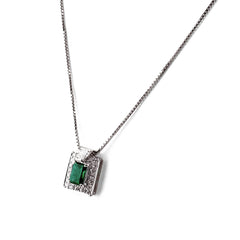 エメラルド ネックレス Pt900 Pt850 エメラルド レディース ノンブランドジュエリー 【中古】nbjwl