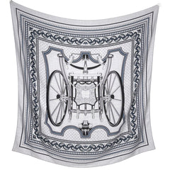 エルメス カレジェアン LES ROUES DE PHAETON スカーフ カシミヤ シルク レディース ブランドバッグ・小物 【中古】brbag