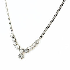 メレダイヤ ネックレス Pt850 ダイヤモンド レディース ノンブランドジュエリー 【中古】nbjwl