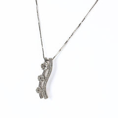 メレダイヤ ネックレス K18 WG ダイヤモンド レディース ノンブランドジュエリー 【中古】nbjwl