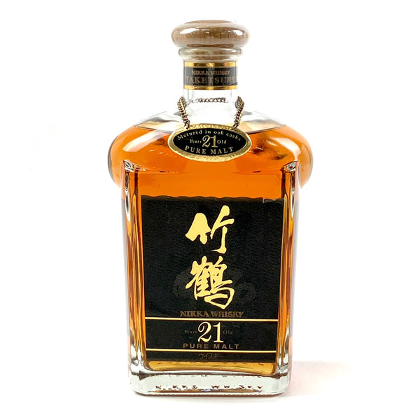 ニッカ 竹鶴 21年 ピュアモルト 角瓶 700ml 国産ウイスキー 酒 【古酒