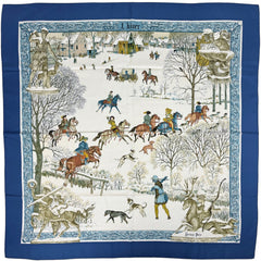 エルメス カレ90 L’HIVER スカーフ シルク レディース ブランドバッグ・小物 【中古】brbag