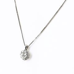 ハートモチーフ ネックレス Pt900 Pt850 ダイヤモンド レディース ノンブランドジュエリー 【中古】nbjwl