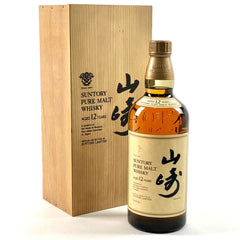 サントリー 山崎 12年 ピュアモルト 金花 木箱 750ml 国産ウイスキー 酒 【古酒】liqbb【東京都内限定お届け】