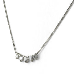 メレダイヤ ネックレス Pt850 ダイヤモンド レディース ノンブランドジュエリー 【中古】nbjwl