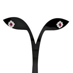 ルビー ピアス Pt900 Pt850 ルビー レディース ノンブランドジュエリー 【中古】nbjwl