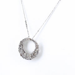 メレダイヤ ネックレス K18 WG だ レディース ノンブランドジュエリー 【中古】nbjwl