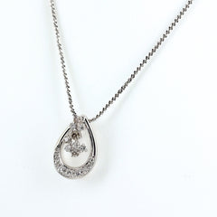 メレダイヤ ネックレス K18 WG ダイヤモンド レディース ノンブランドジュエリー 【中古】nbjwl