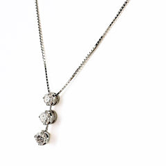 ダイヤモンド ネックレス Pt900 Pt850 ダイヤモンド レディース ノンブランドジュエリー 【中古】nbjwl