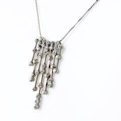 メレダイヤ ネックレス K18 WG ダイヤモンド レディース ノンブランドジュエリー 【中古】nbjwl