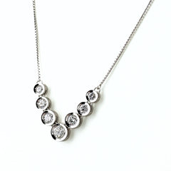 メレダイヤ ネックレス Pt900 Pt850 ダイヤモンド レディース ノンブランドジュエリー 【中古】nbjwl