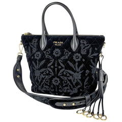 プラダ ハンドバッグ ベルベット 1BA073 レディース ブランドバッグ・小物 【中古】brbag