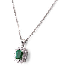 エメラルド ネックレス Pt900 Pt850 エメラルド レディース ノンブランドジュエリー 【中古】nbjwl