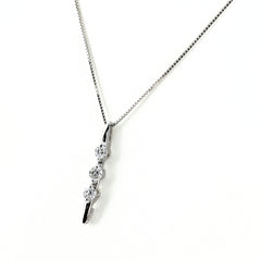 メレダイヤ ネックレス Pt900 Pt850 ダイヤモンド レディース ノンブランドジュエリー 【中古】nbjwl