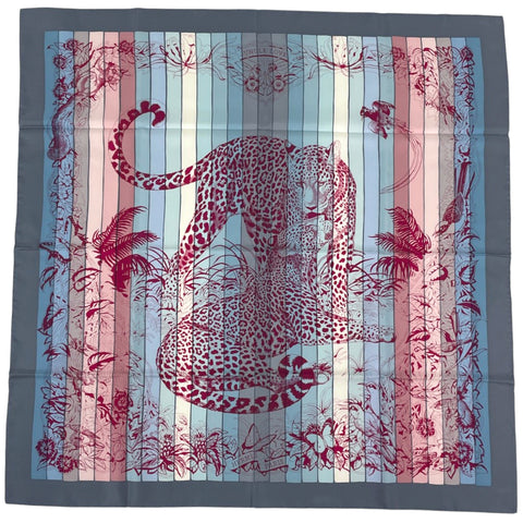 エルメス カレ90 DIP DYE JUNGLE LOVE スカーフ シルク レディース