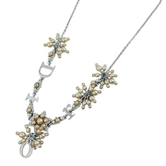 クリスチャンディオール ネックレス シルバーメッキ フェイクパール レディース ブランドアクセサリー 【中古】bracc