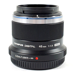 オリンパス M.ZUIKO DIGITAL 45mm F1.8 ブラック 一眼カメラ用レンズ（オートフォーカス） カメラ 【中古】cambb